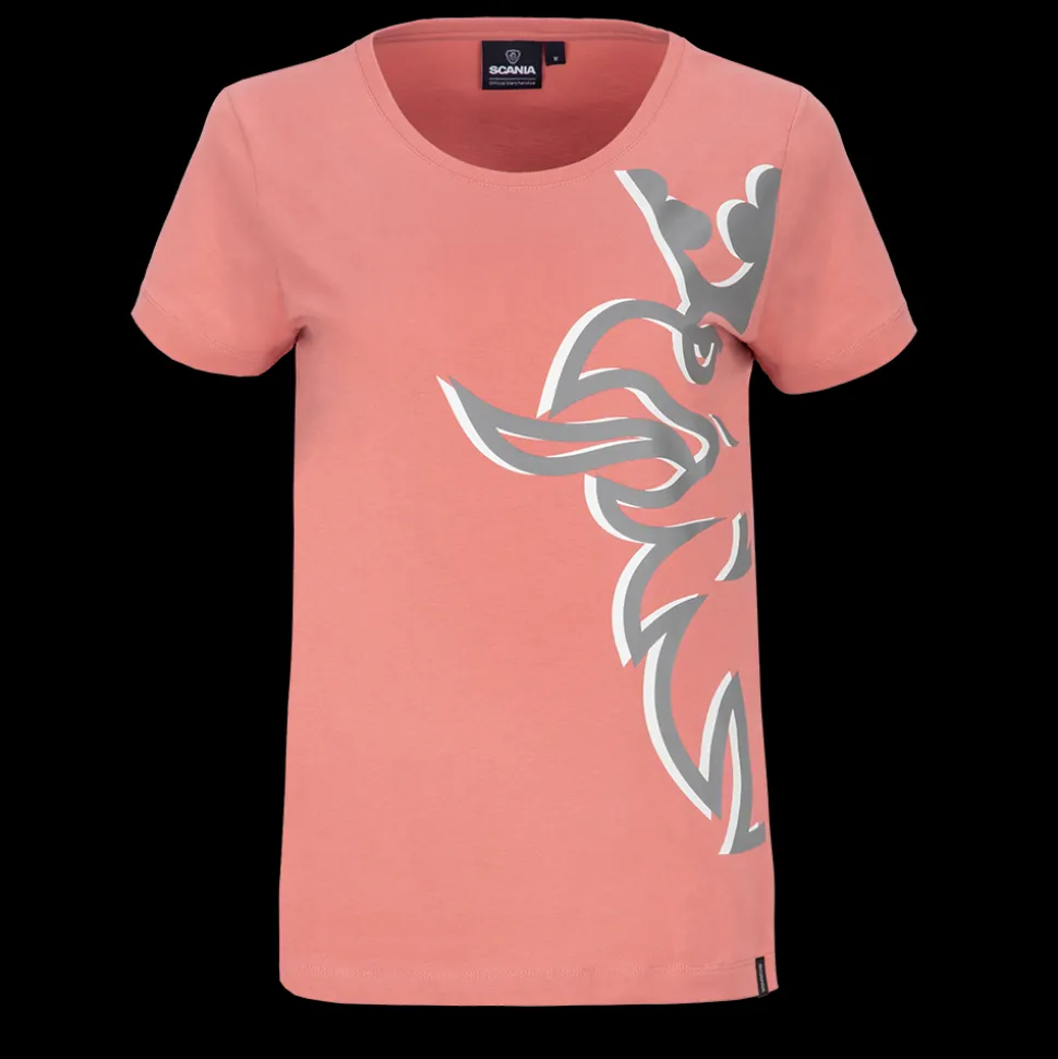 T-shirty^Scania Damski T-shirt Griffin Duo, kolor różowy (Dusty Pink)