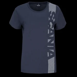 T-shirty^Scania Damski T-shirt w pionowe paski, kolor granatowy (Navy)