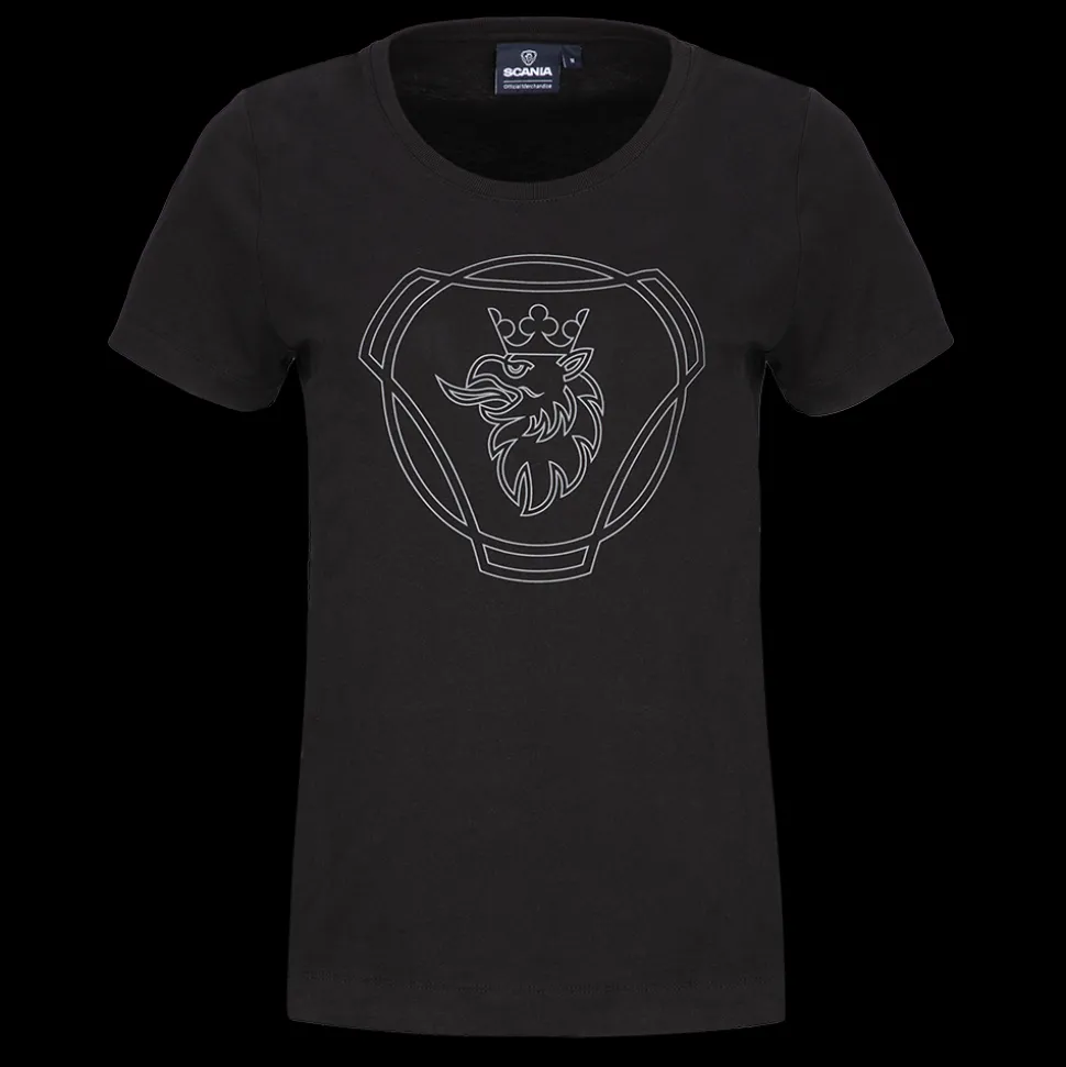 T-shirty^Scania Damski T-shirt z logo Symbol HD, kolor czarny