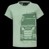 Odzież^Scania Dziecięcy T-shirt z motywem ciężarówki, kolor zielony