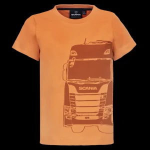 Odzież^Scania Dziecięcy T-shirt z pomarańczową ciężarówką