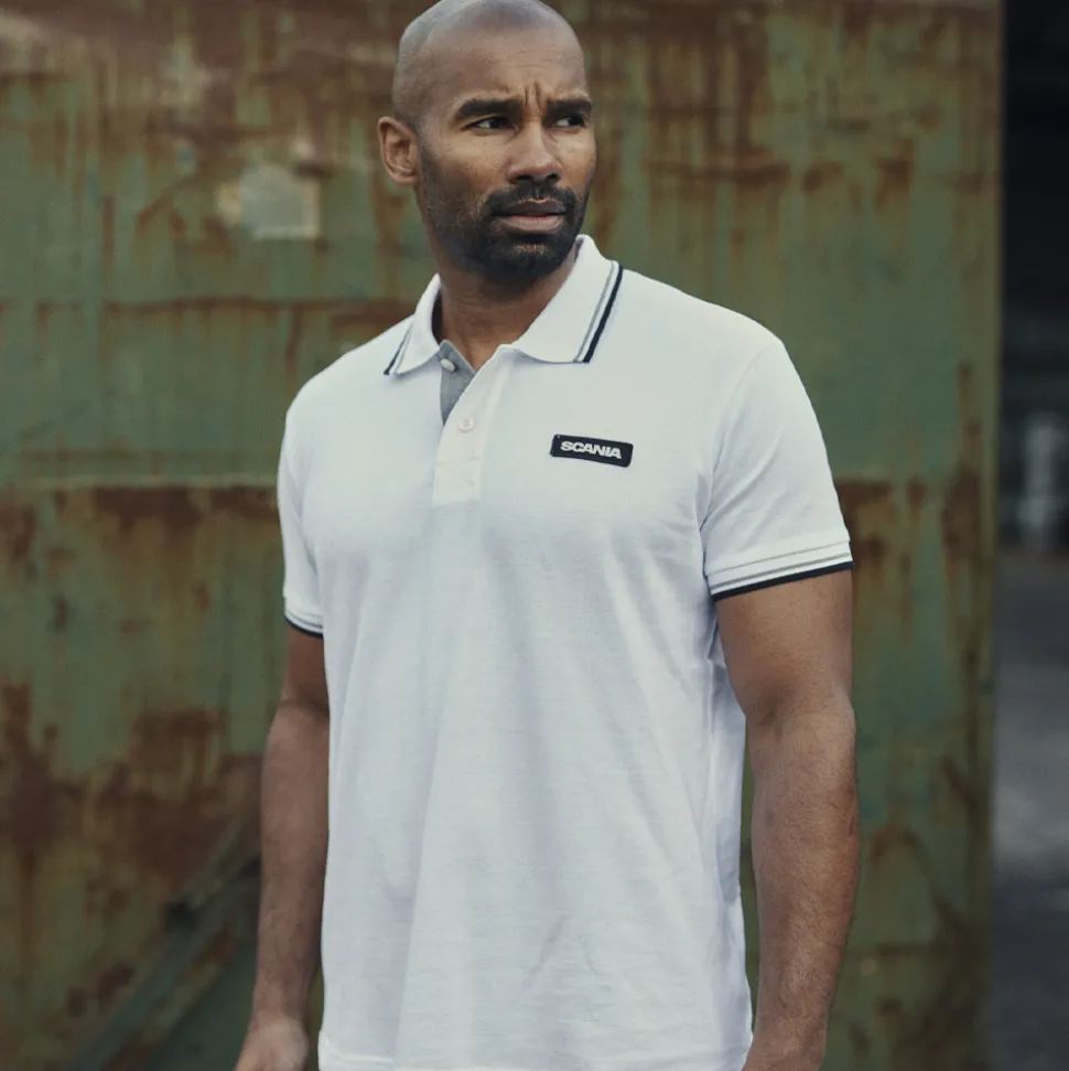 mens_white_classic_scania_pique_1.webp Polo^Scania Men's White Classic Pique