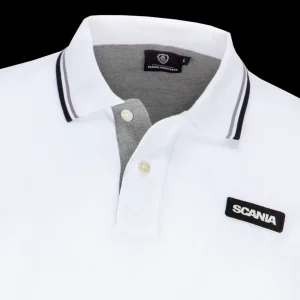 Polo^Scania Men's White Classic Pique
