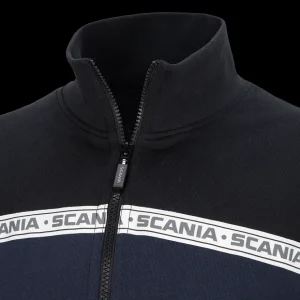 Bluzy & Bluzy Z Kapturem^Scania Męska bluza Duo retro z zamkiem 1/4, kolor granatowy