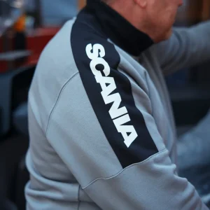Bluzy & Bluzy Z Kapturem^Scania Męska bluza SUPER, zapięcie na zamek, kolor kamienny szary (Stone Grey)