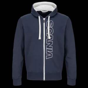 Bluzy & Bluzy Z Kapturem^Scania Męska bluza z kapturem Base, zapięcie na zamek, kolor granatowy (Navy)