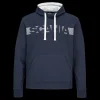 Bluzy & Bluzy Z Kapturem^Scania Męska bluza z kapturem, w paski, kolor granatowy (Navy), swobodny krój