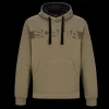 Bluzy & Bluzy Z Kapturem^Scania Męska bluza z kapturem, w paski, kolor Khaki, swobodny krój