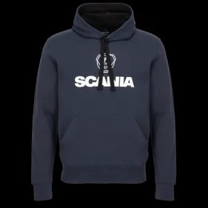 Bluzy & Bluzy Z Kapturem^Scania Męska bluza z kapturem, z logo, kolor granatowy