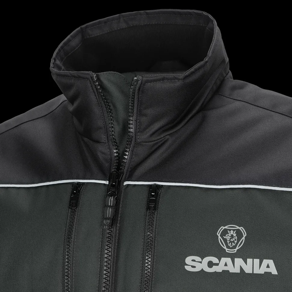 Kurtki I Kamizelki^Scania Męska kurtka dla kierowcy ciężarówki V8 Duo, kolor antracytowy
