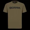 T-shirty^Scania Męski T-shirt Basic, z Wordmark, kolor oliwkowy