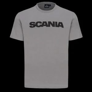 T-shirty^Scania Męski T-shirt Basic, z Wordmark, kolor szary (Stone Grey)