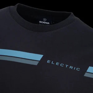 T-shirty^Scania Męski T-shirt Electric z wzorem w paski, kolor czarny lód (Black Ice)