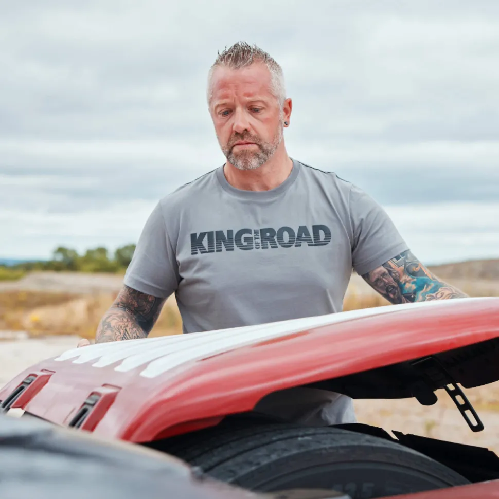 T-shirty^Scania Męski T-shirt King Of The Road, kolor Stone Grey (szary)