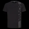 T-shirty^Scania Męski T-shirt w pionowe paski, w kolorze czarnym