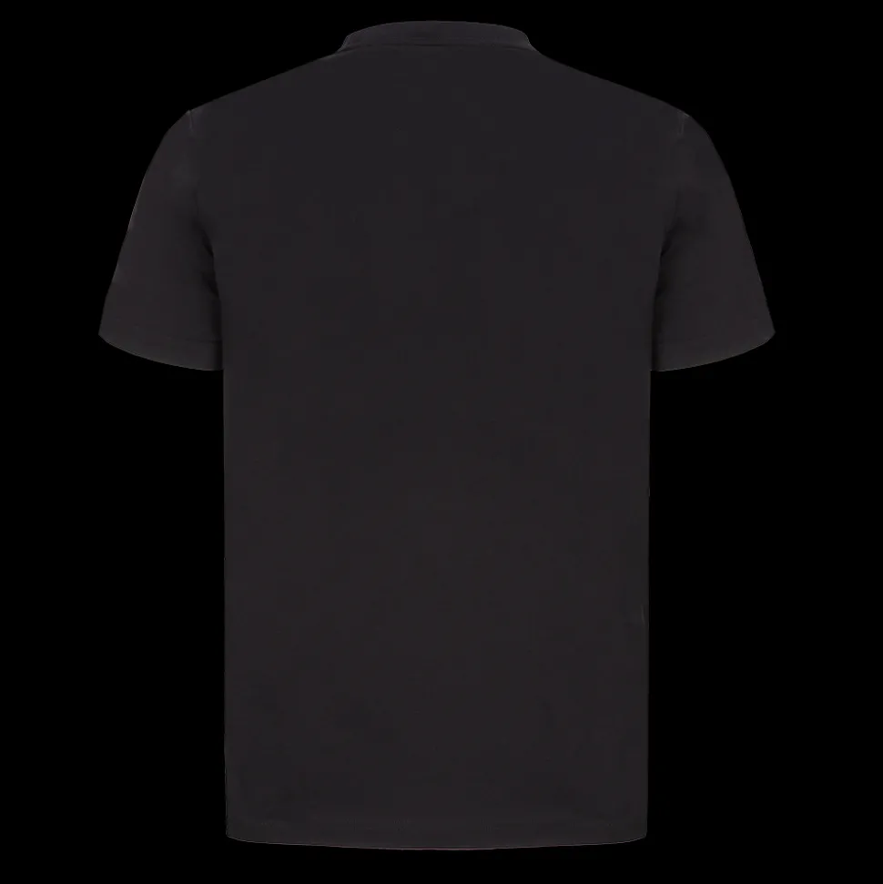 T-shirty^Scania Męski T-shirt w pionowe paski, w kolorze czarnym