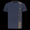 T-shirty^Scania Męski T-shirt w pionowe paski, w kolorze granatowym (Navy)