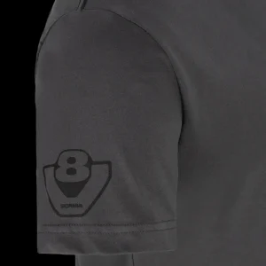 T-shirty^Scania Męski T-shirt z motywem ognia, kolor antracytowy