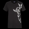 T-shirty^Scania T-shirt damski, czarny, o kroju loose fit, z gryfem