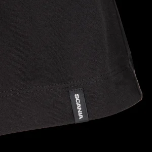 T-shirty^Scania T-shirt damski, czarny, o kroju loose fit, z gryfem