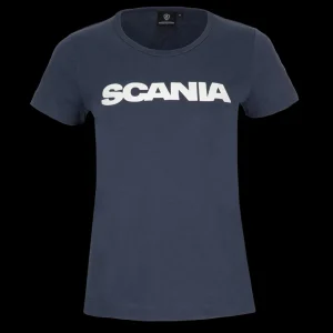 T-shirty^Scania T-shirt damski z napisem, granatowy