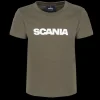 Odzież^Scania T-shirt dziecięcy z napisem w kolorze zielonym
