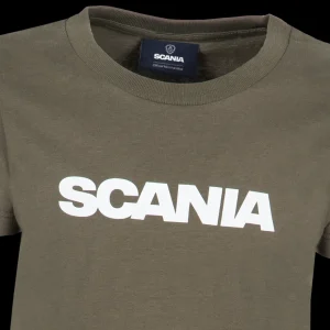 Odzież^Scania T-shirt dziecięcy z napisem w kolorze zielonym